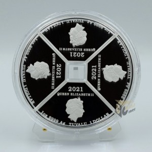 Tuvalu 2021 Year of the Ox Quadrant 4 Silver Coin Set Proof Colorized