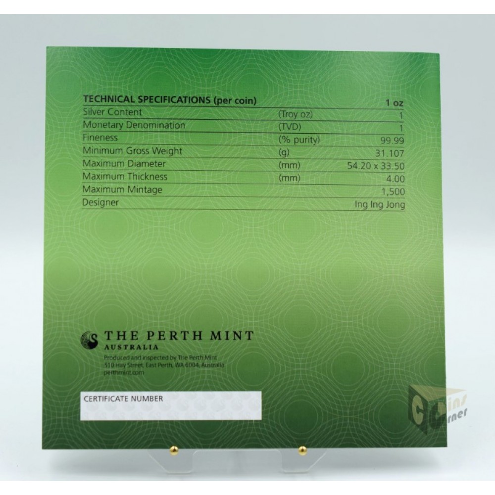 Tuvalu 2021 Year of the Ox Quadrant 4 Silver Coin Set Proof Colorized