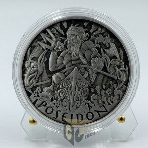 Poseidon Gods of Olympus 1 Oz Antique Finish - 2021 Tuvalu
