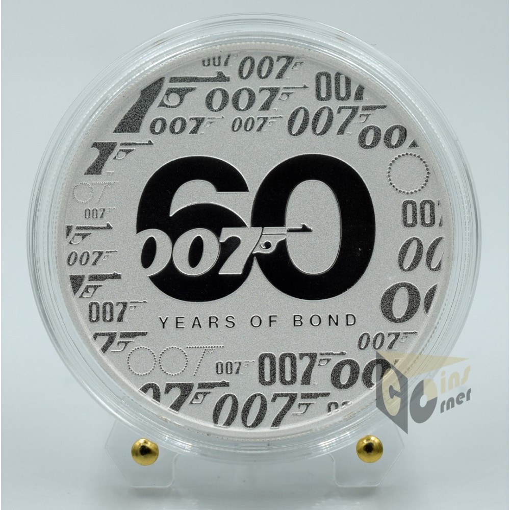 Tuvalu 2022 James Bond 007 60th Anniversary 1 Oz Silver Coin
