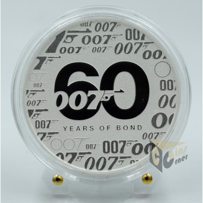 Tuvalu 2022 James Bond 007 60th Anniversary 1 Oz Silver Coin