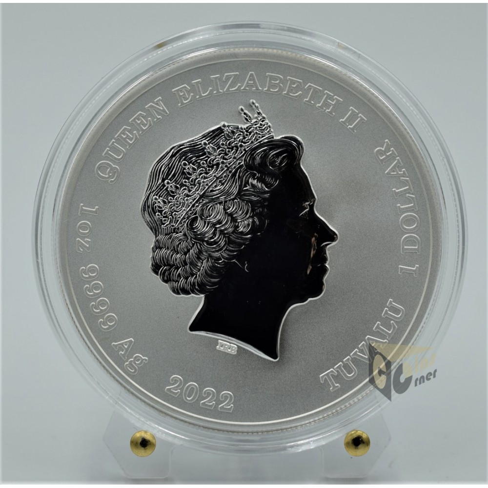 Chun Li Street Fighter 1 Oz Colorized edition - 2022 Tuvalu