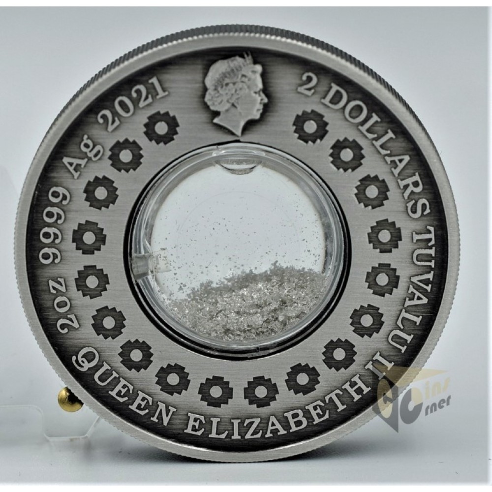 Tuvalu 2021 Tears of the Moon Antique Finish 2 Oz Silver Coin