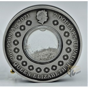 Tuvalu 2021 Tears of the Moon Antique Finish 2 Oz Silver Coin