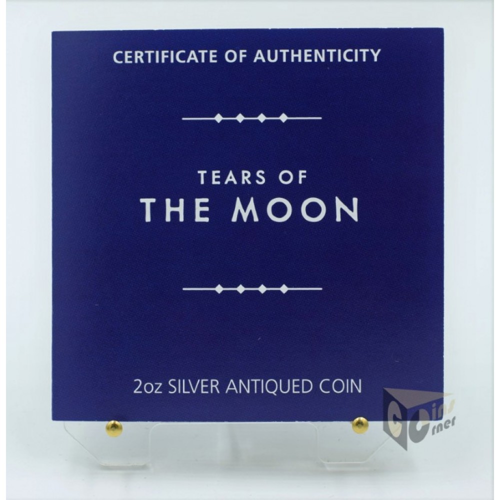 Tuvalu 2021 Tears of the Moon Antique Finish 2 Oz Silver Coin