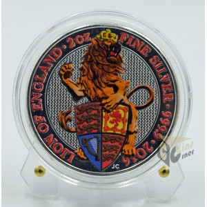 The Lion - Queen's Beasts 2 Oz Colorized - 2016 United Kingdom