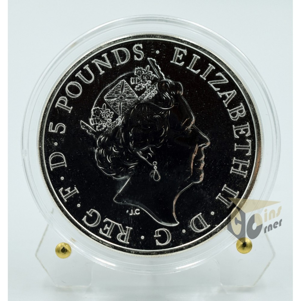 The Lion - Queen's Beasts 2 Oz Colorized - 2016 United Kingdom