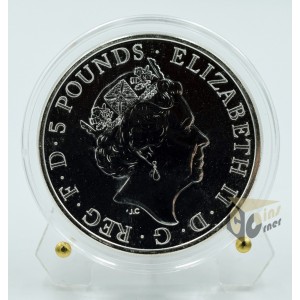 The Lion - Queen's Beasts 2 Oz Colorized - 2016 United Kingdom