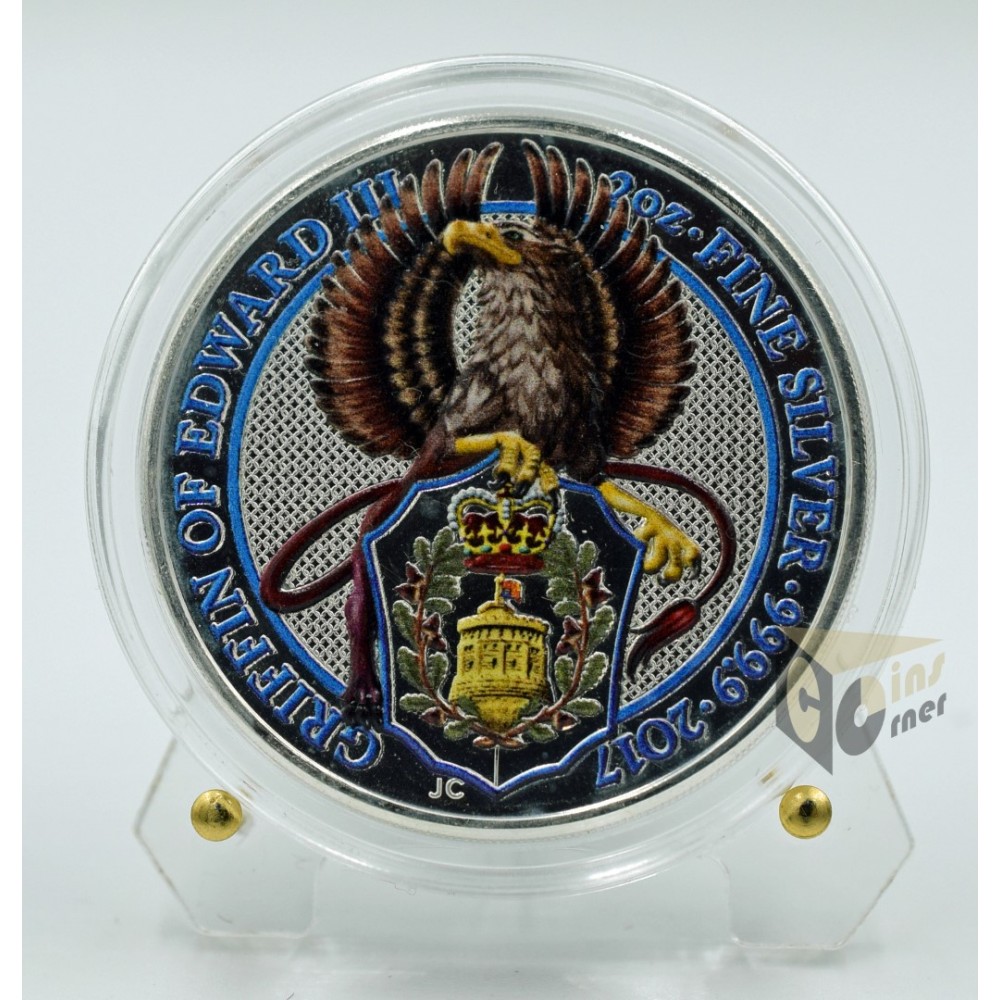 The Griffin - Queen's Beasts 2 Oz Colorized - 2017 United Kingdom