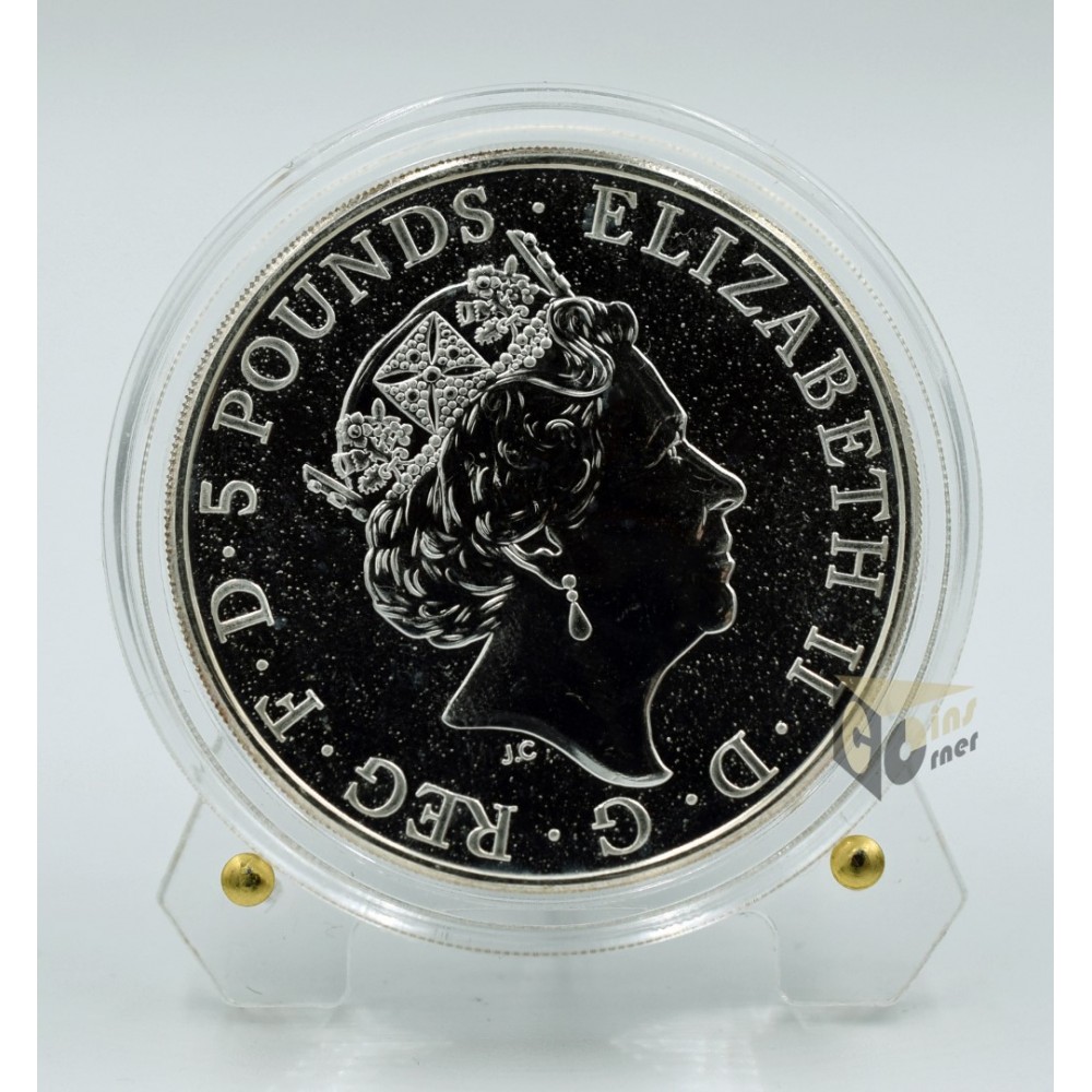 The Griffin - Queen's Beasts 2 Oz Colorized - 2017 United Kingdom