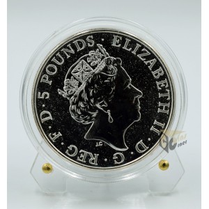 The Griffin - Queen's Beasts 2 Oz Colorized - 2017 United Kingdom