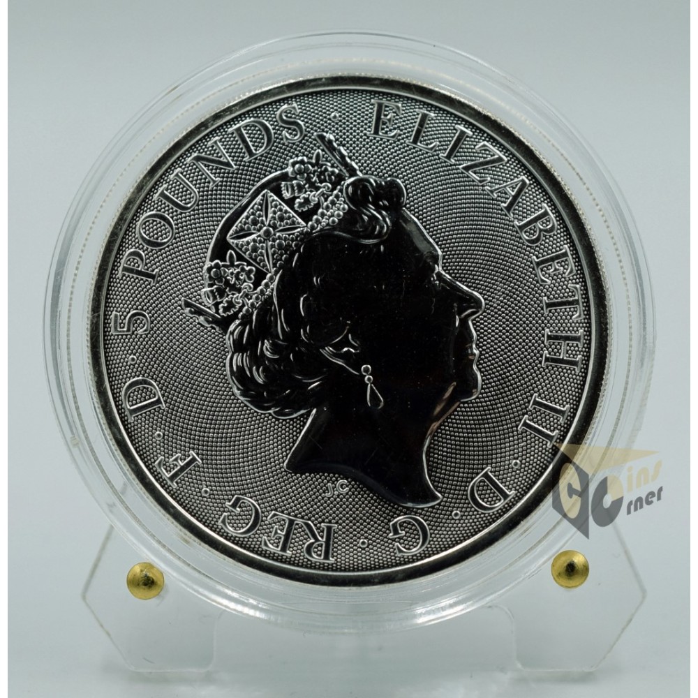 Unicorn of Scotland - Queen's Beasts 2 Oz Colorized - 2018 United Kingdom