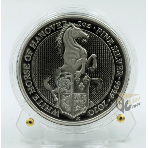 White Horse of Hanover - Queen's Beasts 2 Oz Antique Finish - 2020 United Kingdom