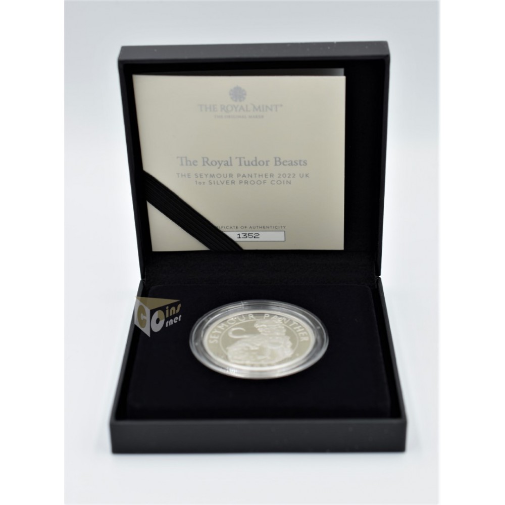 The Seymour Panther Proof -  The Royal Tudor Beasts 1 Oz Proof 2022 United Kingdom
