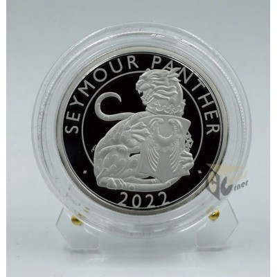 UK 2022 The Seymour Panther The Royal Tudor Beasts 2 Oz Proof Silver Coin 