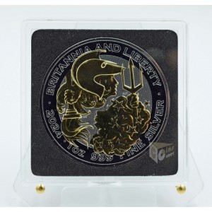 U.K. 2024 Britannia and Liberty Golden Enigma Edition 1 Oz Silver Coin