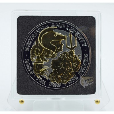 U.K. 2024 Britannia and Liberty Golden Enigma Edition 1 Oz Silver Coin