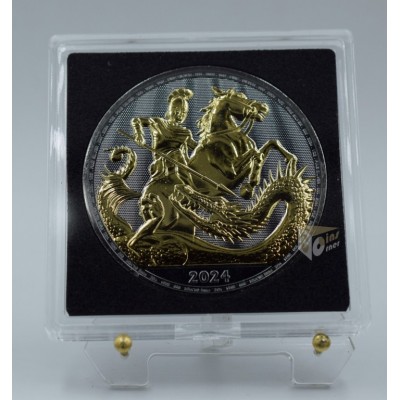 U.K. 2024 St. George and the Dragon Golden Enigma Edition 1 Oz Silver Coin