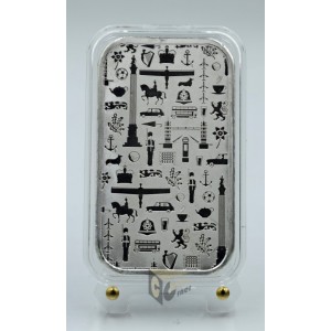 United Kingdom JBR Recovery British Icons 1 oz Silver Bar 999 in Capsule