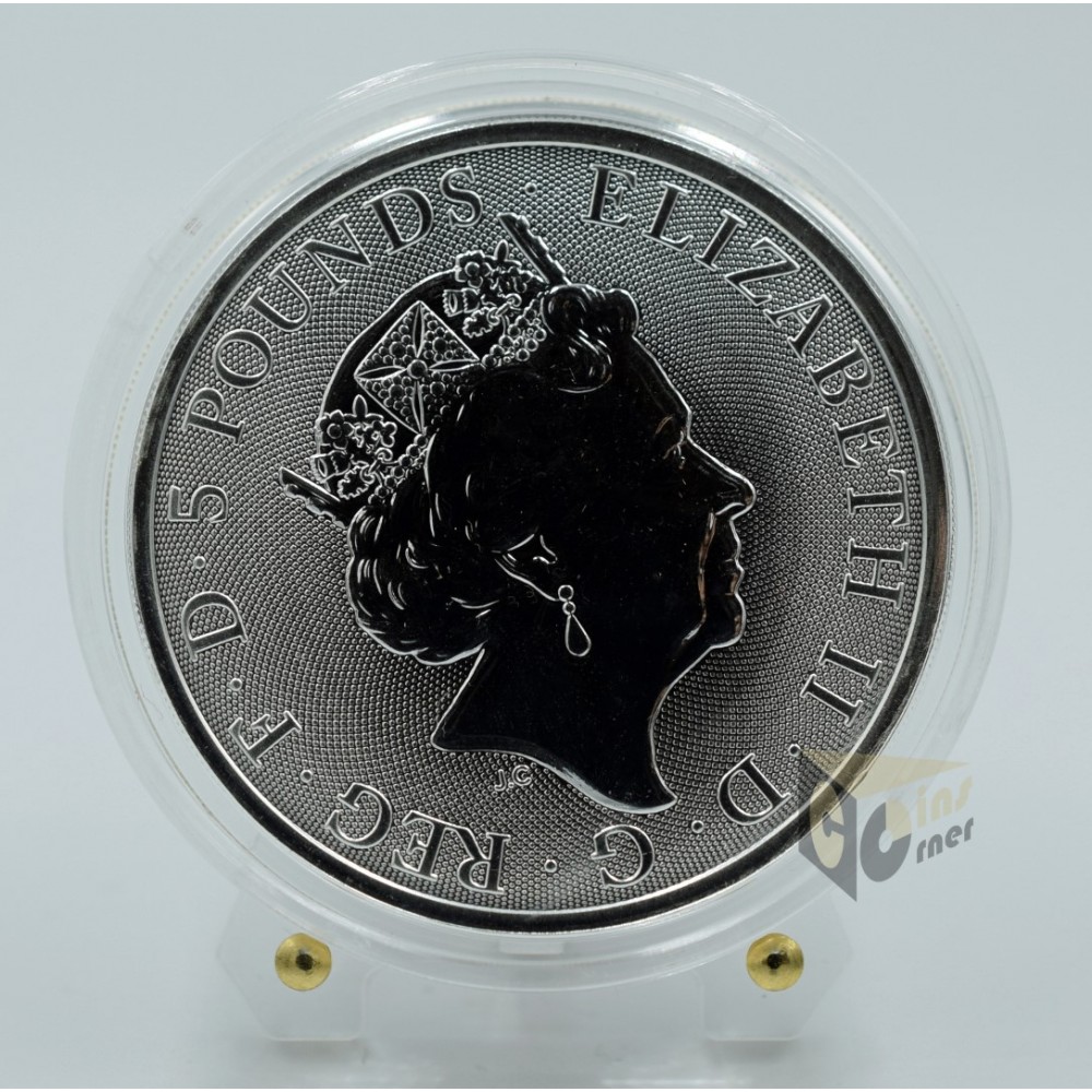 Lion of England - Tudor Beasts 2 Oz Colorized 2022 United Kingdom