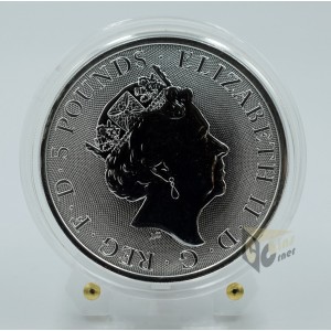 Lion of England - Tudor Beasts 2 Oz Colorized 2022 United Kingdom