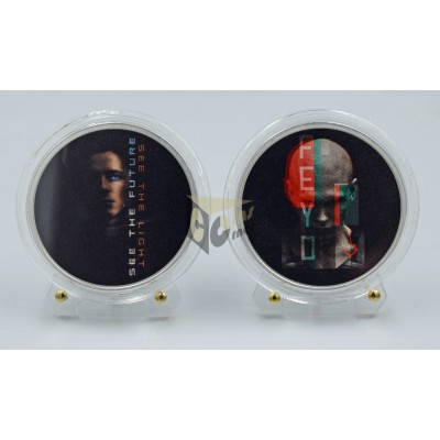 United States Dune 2 Fighter Set Paul Atreides and Feyd-Rautha Harkonnen 2 Colorized 1 Oz Silver Coins 
