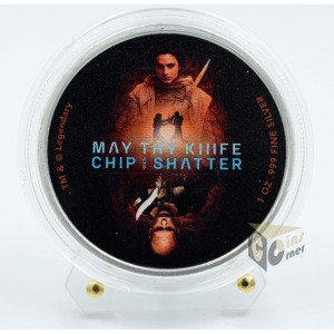 United States Dune 2 Fighter Set Paul Atreides and Feyd-Rautha Harkonnen 2 Colorized 1 Oz Silver Coins 