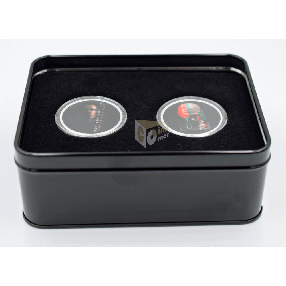 United States Dune 2 Fighter Set Paul Atreides and Feyd-Rautha Harkonnen 2 Colorized 1 Oz Silver Coins 