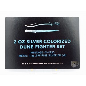 United States Dune 2 Fighter Set Paul Atreides and Feyd-Rautha Harkonnen 2 Colorized 1 Oz Silver Coins 