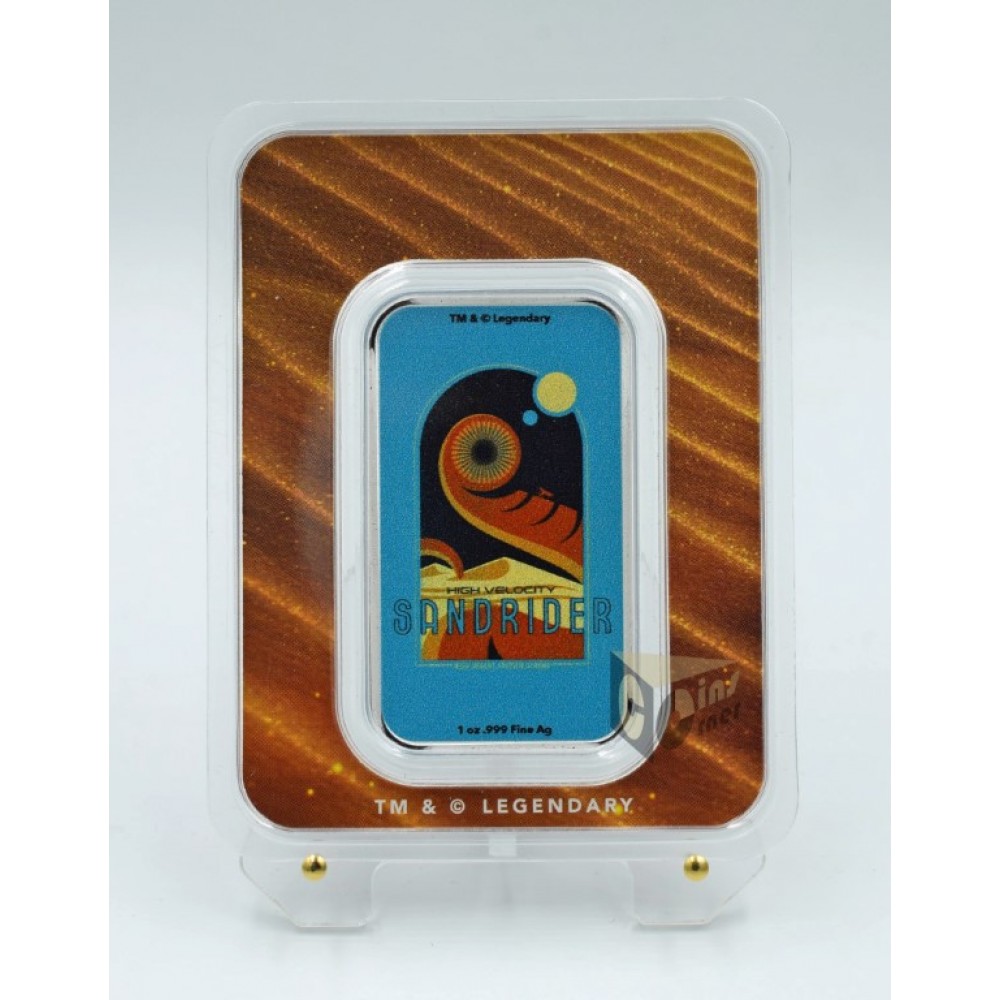 United States Dune 2 Sandrider 1 oz Silver Colorized Silver Bar 