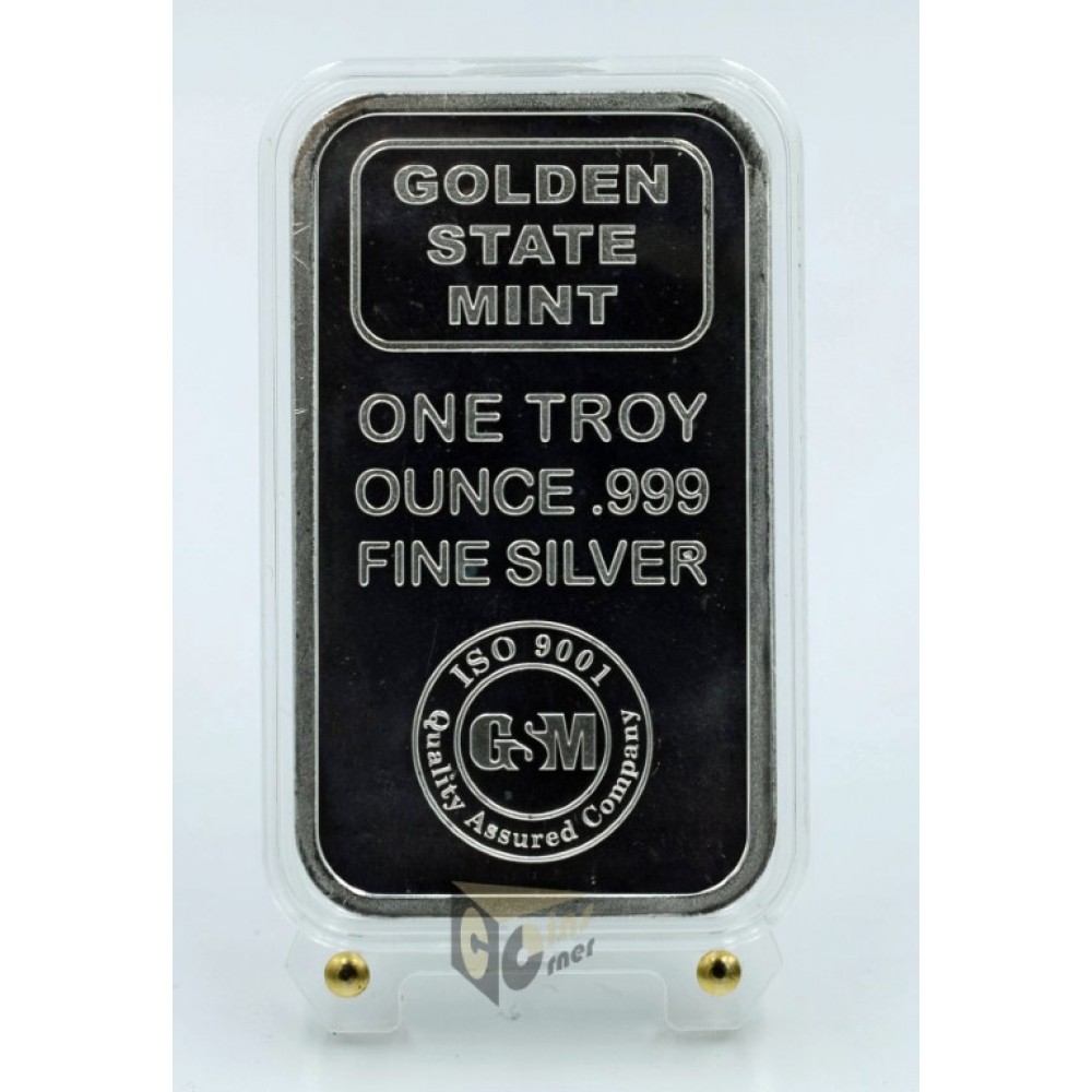 USA Golden State Mint  1 oz Silver Bar 999 in Capsule