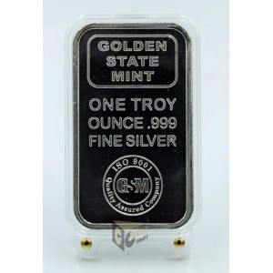USA Golden State Mint  1 oz Silver Bar 999 in Capsule