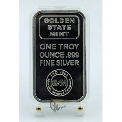 USA Golden State Mint  1 oz Silver Bar 999 in Capsule
