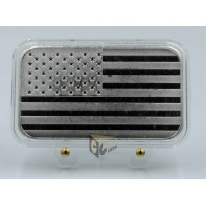 USA Highland Mint American Flag  1 oz Silver Bar 999 in Capsule