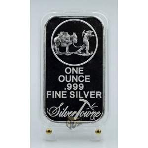 USA SilverTowne Prospector 1 oz Silver Bar 999 in Capsule