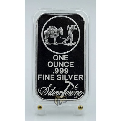 USA SilverTowne Prospector 1 oz Silver Bar 999 in Capsule